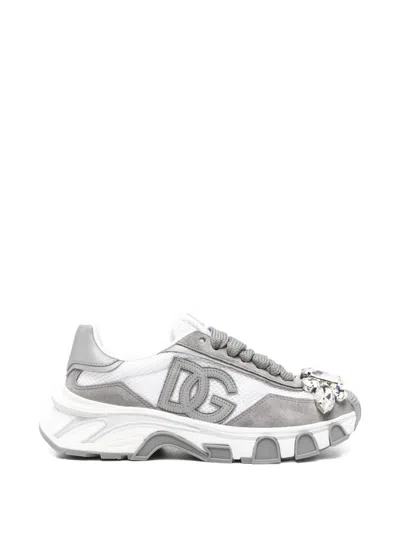 Dolce & Gabbana Logo Embellishment Sneakers In White