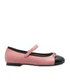 Dolce & Gabbana Logo-embossed Ballet Flats In Pink