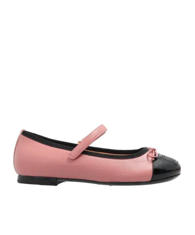 DOLCE & GABBANA DOLCE  GABBANA KIDS BOW DETAILED BALLERINA SHOES