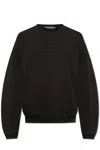 Dolce & Gabbana Logo Embossed Jersey Sweatshirt In Black