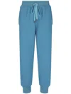 Dolce & Gabbana Logo-embossed Drawstring Track Pants In Blue