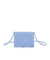 Dolce & Gabbana Dolce  Gabbana Logo Embossed Foldover Top Crossbody Bag In Blue