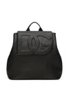 Dolce & Gabbana Logo-embossed Leather Backpack In Schwarz