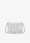 Dolce & Gabbana Logo-embossed Leather Crossbody Bag In Silver