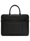 Dolce & Gabbana Logo-embossed Leather Laptop Bag In Black