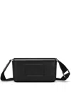 Dolce & Gabbana Logo-embossed Leather Mini Shoulder Bag In Black