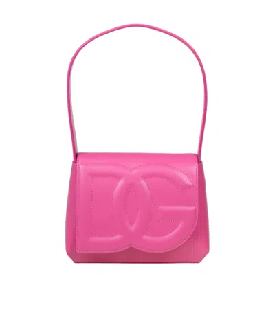 DOLCE & GABBANA DOLCE  GABBANA DG LOGO EMBOSSED SHOULDER BAG
