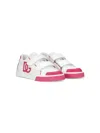 Dolce & Gabbana Logo-embossed Leather Sneakers In White