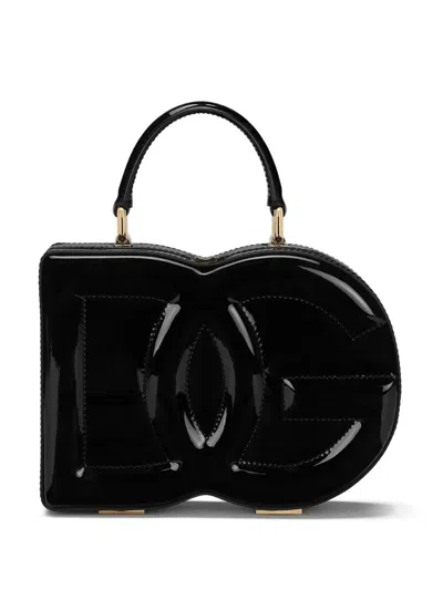 Dolce & Gabbana Logo-embossed Leather Tote Bag In Black