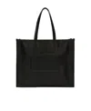 Dolce & Gabbana Calfskin Shopper With Raised Logo In Black