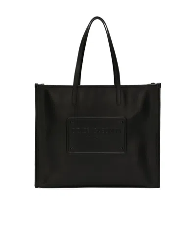 DOLCE & GABBANA DOLCE  GABBANA LOGO EMBOSSED TOP HANDLE BAG