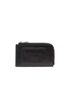 Dolce & Gabbana Dolce  Gabbana Logo-embossed Zipped Wallet In Black