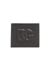 Dolce & Gabbana 3d-effect Logo Bi-fold Wallet In Black