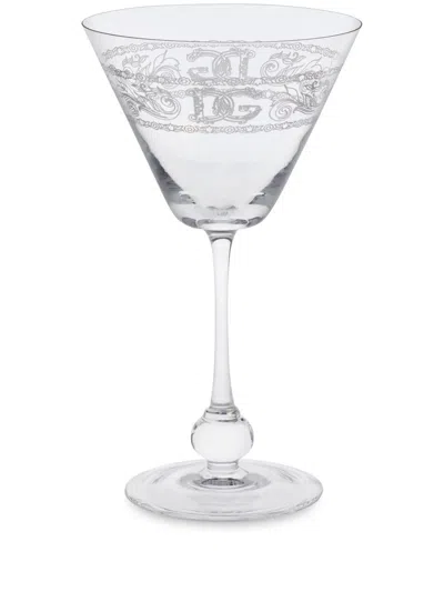 DOLCE & GABBANA LOGO-EMBOSSED MARTINI GLASS