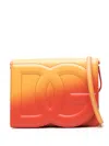 Dolce & Gabbana Logo-embossed Ombré-print Crossbody Bag In Orange