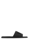 Dolce & Gabbana Logo-embossed Open Toe Sandals In Black
