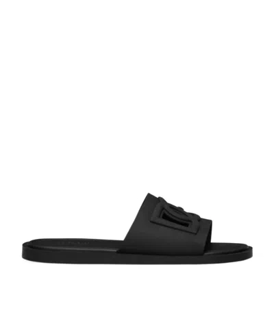 DOLCE & GABBANA DOLCE  GABBANA LOGO EMBOSSED SLIDES