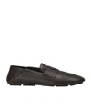 Dolce & Gabbana Round Head Loafer Shoes In Black