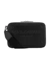Dolce & Gabbana Logo-embossed Shoulder Bag In Black