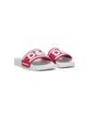 Dolce & Gabbana Logo-embossed Slip-on Slides In Red