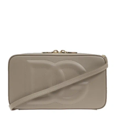 Dolce & Gabbana Small Dglogo Camera Bag In Gray