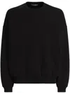 Dolce & Gabbana Logo Embossed Jersey Sweatshirt In Black