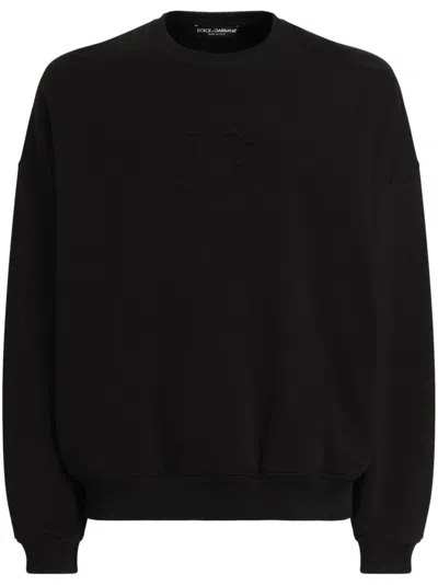 DOLCE & GABBANA LOGO-EMBOSSED SWEATSHIRT