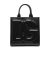 Dolce & Gabbana Dg Logo Leather Tote Bag In Black