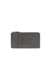 Dolce & Gabbana Dolce  Gabbana Logo Embossed Zipped Wallet In Black