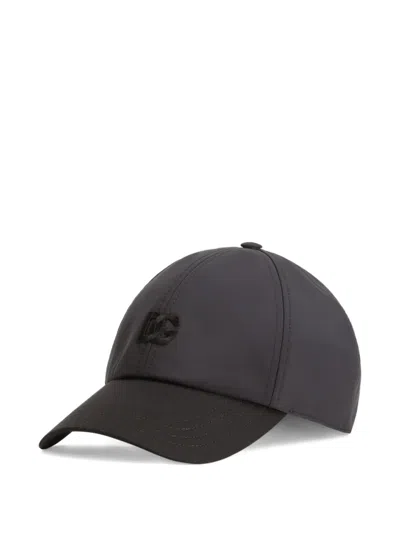 Dolce & Gabbana Logo-embroidered Baseball Cap In Gray