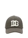 Dolce & Gabbana Logo Embroidered Baseball Cap In Melange Bianco/beige
