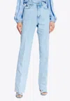 Dolce & Gabbana Logo Embroidered Basic Flared Jeans In Blue