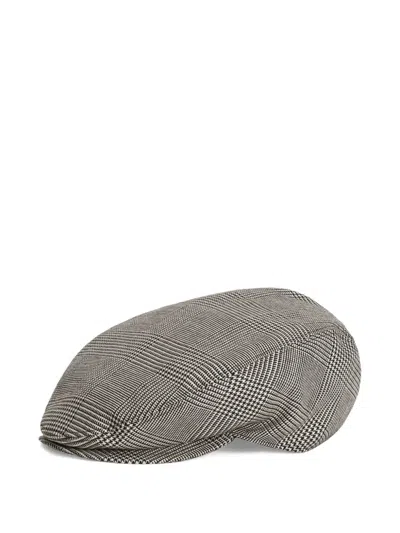 DOLCE & GABBANA LOGO-EMBROIDERED BERET HAT