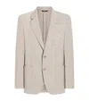 Dolce & Gabbana Single-breasted Stretch Jersey Jacket With Logo Embroidery
