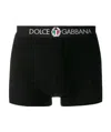Dolce & Gabbana Logo-patch Cotton Boxer Briefs In Black