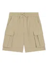 Dolce & Gabbana Logo-embroidered Cargo Shorts In Neutrals