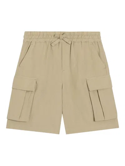 Dolce & Gabbana Kids' Logo-embroidered Cargo Shorts In Neutrals