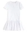 Dolce & Gabbana Girls White Cotton Broderie Anglaise Dress In White