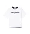 Dolce & Gabbana Jersey T-shirt With Dolce&gabbana Embroidery In White