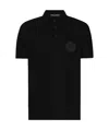 Dolce & Gabbana Chest Embroidered-logo Polo T-shirt In Black