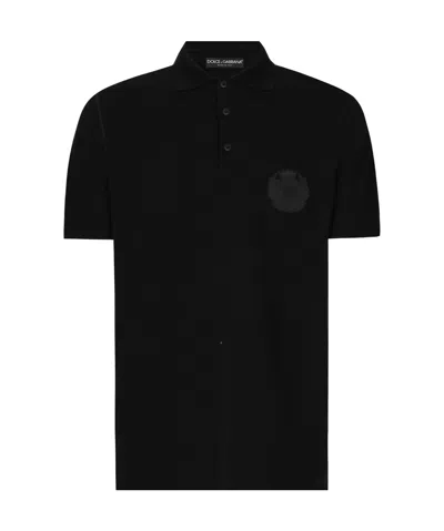 DOLCE & GABBANA DOLCE  GABBANA DG LOGO EMBROIDERED POLO SHIRT