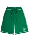 Dolce & Gabbana Jogging Shorts With Embroidered Logo In Green