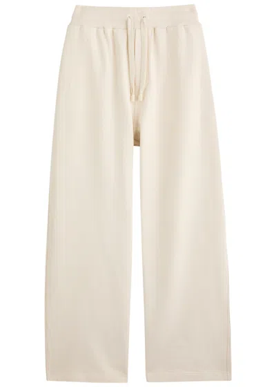 Dolce & Gabbana Logo-embroidered Cotton Sweatpants In White