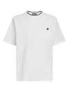 Dolce & Gabbana White Crewneck T-shirt With Logo Embroidery On The Front