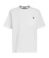 Dolce & Gabbana White Crewneck T-shirt With Logo Embroidery On The Front