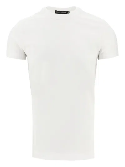 DOLCE & GABBANA LOGO-EMBROIDERED COTTON T-SHIRT