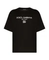 Dolce & Gabbana Jersey Round-neck T-shirt With Dg Milano Embroidery In Black