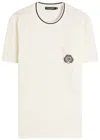 Dolce & Gabbana Pocketed Ribbed Neck T-shirt In Neutral