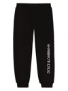 Dolce & Gabbana Logo-embroidered Cotton Track Pants In Black