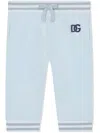 Dolce & Gabbana Logo-embroidered Cotton Track Pants In Blue